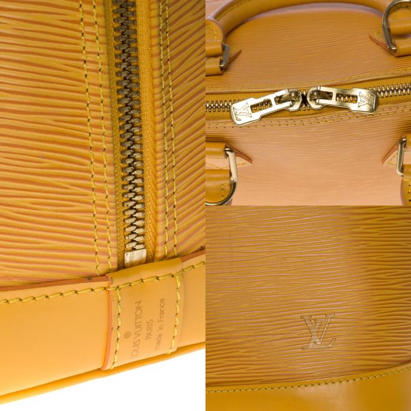 LOUIS VUITTON Alma handbag in Yellow epi leather with gold hardware Online Sale