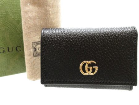 GUCCI 644407 Double G Leather Black Wallet Supply