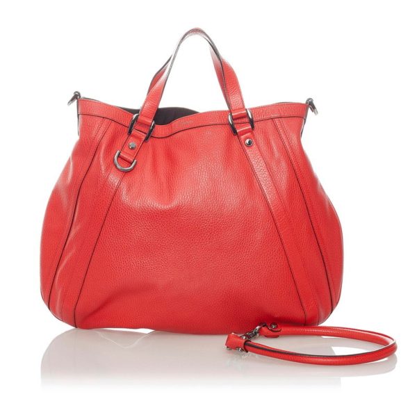 Gucci Abbey Handbag Shoulder Bag 268641 Red Leather Ladies GUCCI Fashion