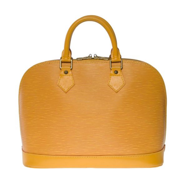 LOUIS VUITTON Alma handbag in Yellow epi leather with gold hardware Online Sale