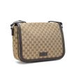 Gucci 449171 622011 Unisex Beige & Brown Canvas   Calf-Skin Leather Messenger Bag (GG2060) Cheap