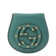 Gucci Logo Studs Coin Case Turquoise Green on Sale