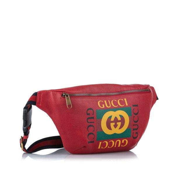 Gucci Logo Leather Belt Bag For Sale