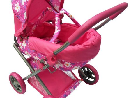 PLAYWORLD DOLL PRAM MEDIUM PINK Sale